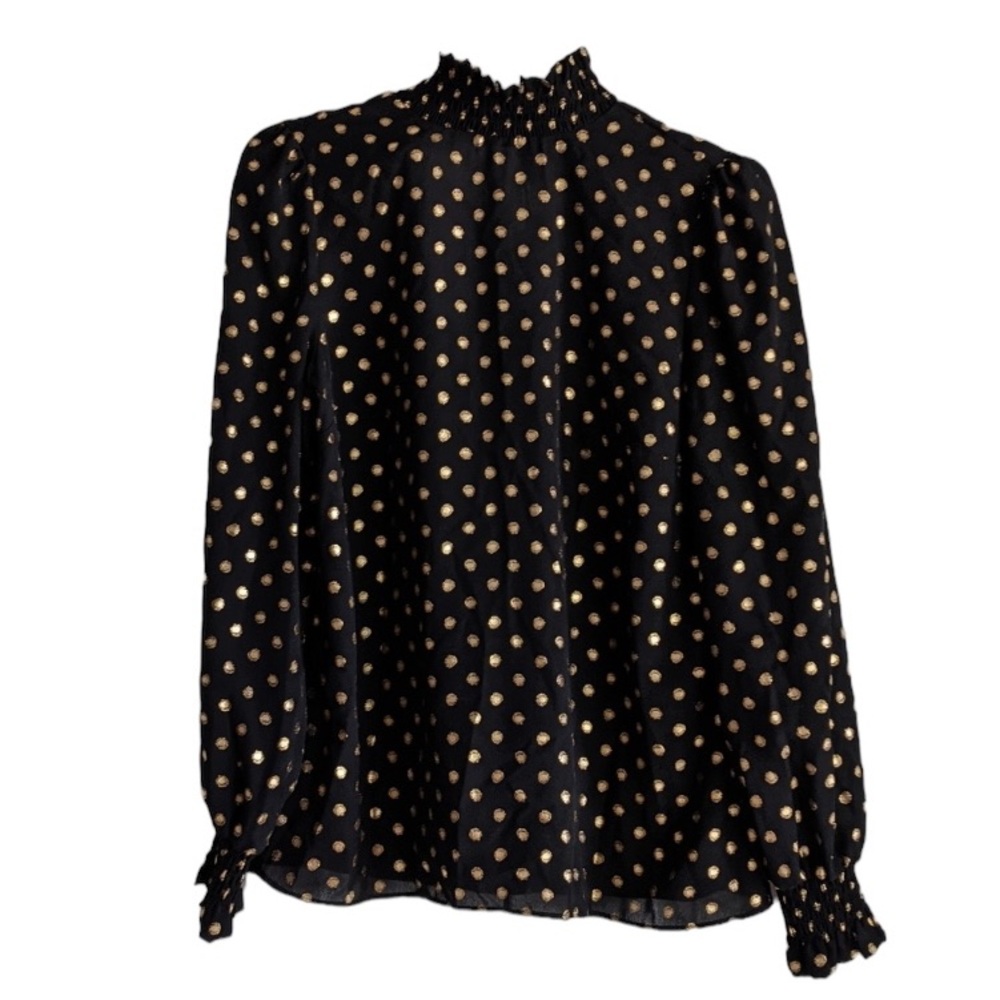 Worthington black and gold blouse